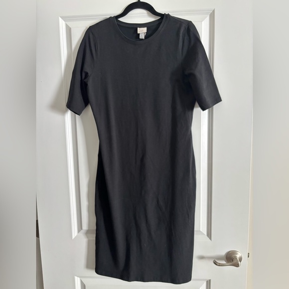 a new day Black T-Shirt Midi Dress - Picture 1 of 7